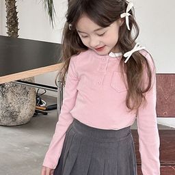 LULU & SKY Girls Henley Neck Slim Fit T-shirt-picture-9