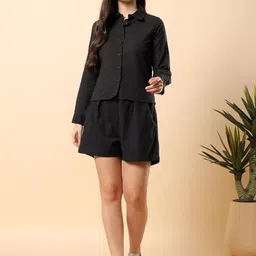 aayusika Collared Shirt & Shorts Co-Ord Set-picture-20