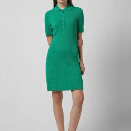 Van Heusen Green Striped Shift Dress-image-73