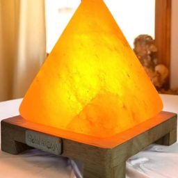 Pyramid Himalayan Rock Salt Lamp for Positive Energy, Table Lamp-52