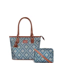 THE CLOWNFISH Ethnic Motifs Textured Swagger Shoulder Bag with Tasselled-70