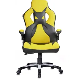 Caddy MISG8 Black & Yellow PU Leatherette Office Chair-image-28