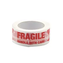 Veeshna Polypack 65 Meter x 2 inch 42 Micron Handle with Care Fragile Printed Tape-19