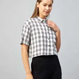 chimpaaanzee Chimpanzee White & Black Chequered Shirt-picture-19