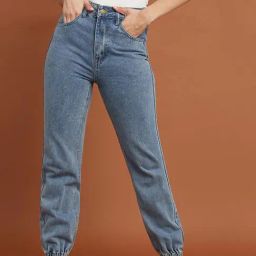 Styli Cuffed Denim Jeans with Belt Loops-image-10