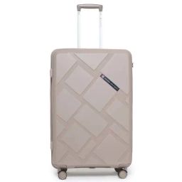 Swiss Military Star Beige Textured Hard Large Trolley Bag - 55 cm-14