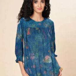 Marigold Lane Blue Printed Tunic-image-45
