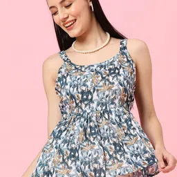 Istyle Can Women Floral Print Top-image-81