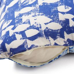 HOUZZCODE Blue & White Set of 2 Printed 16" x 16" Square Cushion Covers image 5