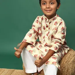 Sangria Boys Floral Printed Kurta with Salwar-picture-36