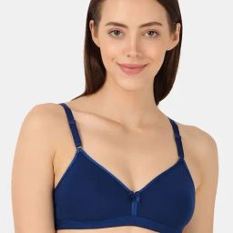 Jockey Dark Blue Cotton Non-Wired Medium Coverage Bralette-image-79