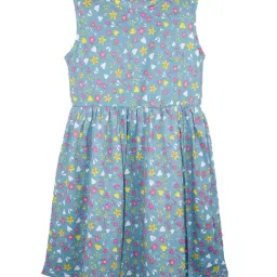 Kiddopanti Kids Grey Floral Print Dress-image-46