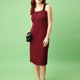 Attire Empire Print Bodycon Midi Dress-54