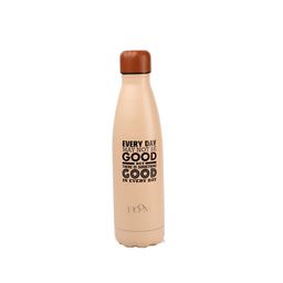 HOOM Beige & Black Single Stainless Steel Printed Single Wall Vacuum Water Bottle-image-83