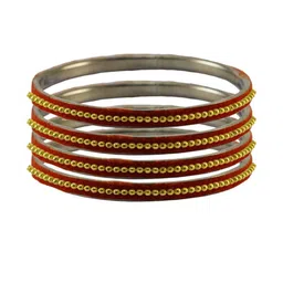 Vidhya Kangan Women Orange Bangle-image-22