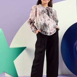 Peppermint Girls Printed Top with Trousers-image-75