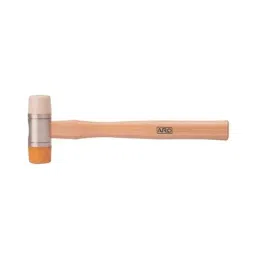 ARO Round Double Face Wood Handle Soft Hammer 35 mm, LSW12-21