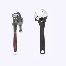 Hillgrove HGCM252 Carbon Steel Pipe Wrench with 203.2 mm (8 Inch) Adjustable Wrench Set-11