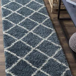 Banchmark Home Furnishings Grey Geometric No Shredding Woollen Carpet-picture-11