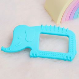 R for Rabbit Silicone Teether Elephant Shape - Blue-96