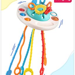 Babyhug Little Explorer's UFO Montessori Toy - Multicolor-10