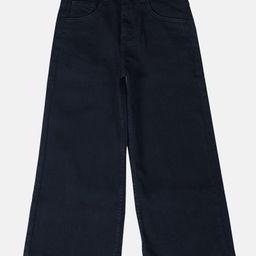 Kiddopanti Solid Flared Jeans - Black-image-80