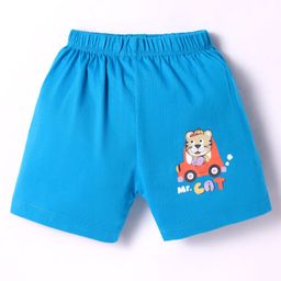 Tango Single Jersey Knit Knee Length Shorts with Cub Print - Blue-picture-25