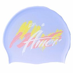 Little Surprise Box Amor Print Silicone Swimming Cap - Purple-28