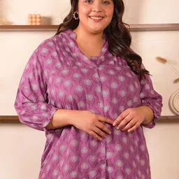 Indietoga Mandarin Collar Printed Tunic-image-9