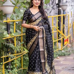 LeeliPeeri Designer Floral Zari Saree-image-2