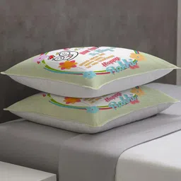 SKYTRENDS Typography Printed Satin Square Cushion Covers-26