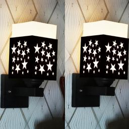 Gojeeva Brown Wood Square Wall Lamps-picture-11