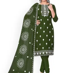 Maroosh Embroidered Thread Work Organza Unstitched Dress Material-image-82
