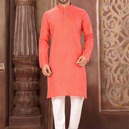 RANAK Men Geometric Thread Work Kurta-image-17