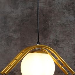 Deco Home Gold-Toned Metal Ceiling Lamp-image-41