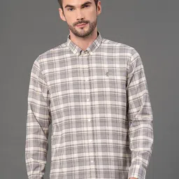 Red Tape Men Tartan Checks Opaque Checked Casual Shirt-picture-18