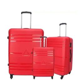 Aristocrat Jet Plus Red Textured Trolley Bag Pack of 3 - 53cms,63cms & 73cms-0