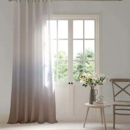 Ddecor Live Beautiful Brown Polyester 9Ft Long Door Sheer Curtain-40