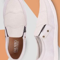 Fausto Men's White Plimsolls-image-86
