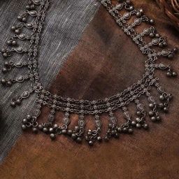 Teejh Nivriti Antique Silver Polish Long Necklace-picture-18