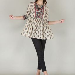 AJ ART Women Floral Printed Floral Anarkali Kurta-image-89