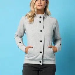 Campus Sutra Grey Cotton Textured Jacket-picture-19