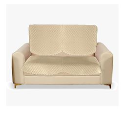 RADECOR Beige Velvet 2 Piece Sofa Cover-image-33