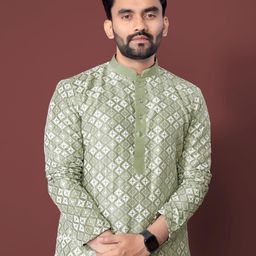 BALAJI CREATION Men Green Kurtas-picture-40