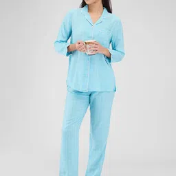 Mystere Paris Women Checked Night suit-image-97