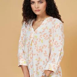 Annabelle by Pantaloons White Floral Print Top-picture-2