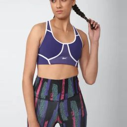 Reebok Blue Color-Block Sports Bra-picture-28
