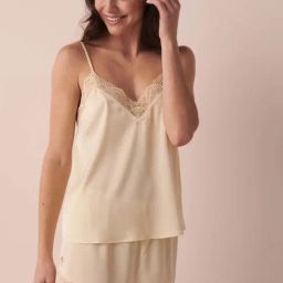 La Vie En Rose Yellow Lace Work Camisole-image-49