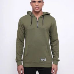 Lee Olive Slim Fit Activewear Hooded Sweatshirt-image-67