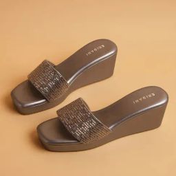 Eridani Women's Neev Gun Metal Wedges-image-4